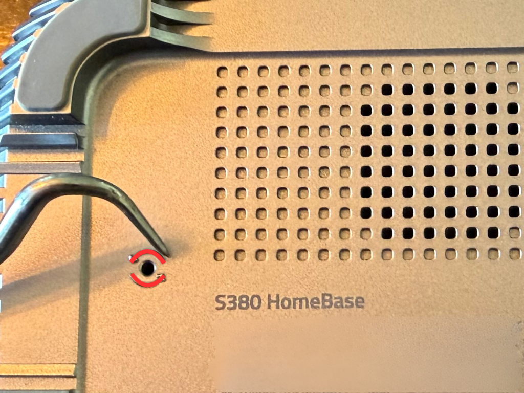 Eufy S380 HomeBase reset-button macro