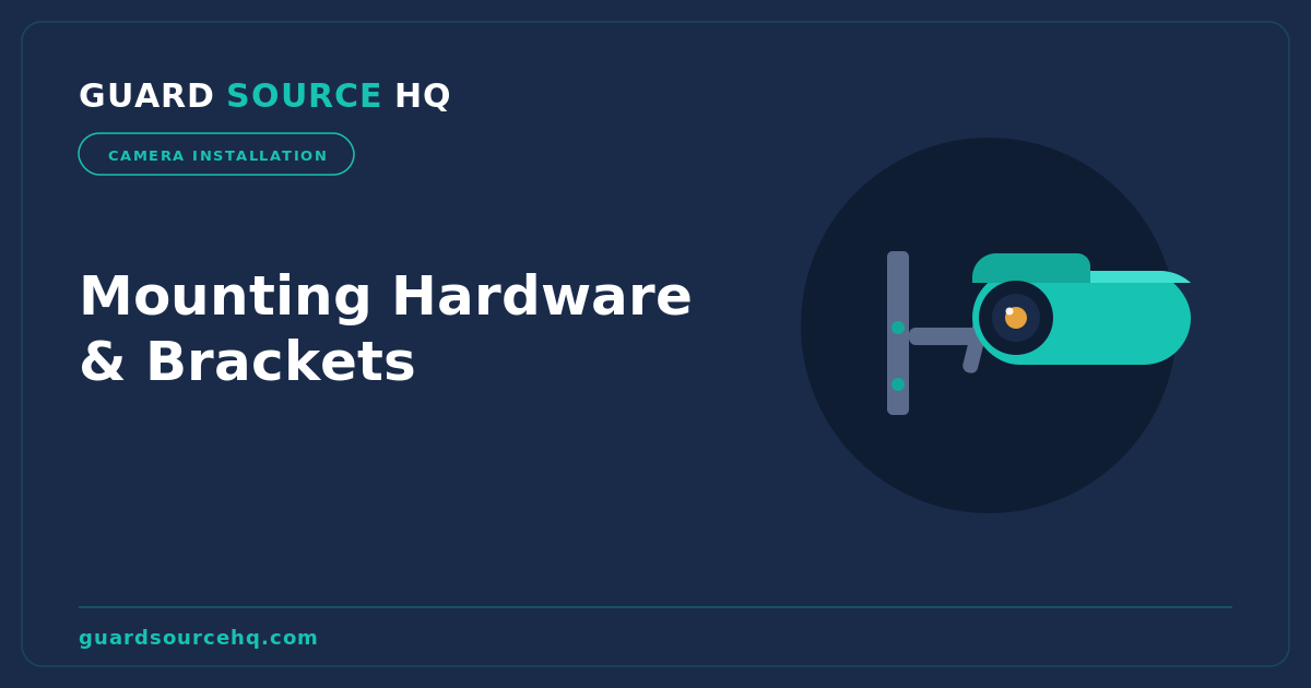 Security camera mounting hardware and brackets by camera type