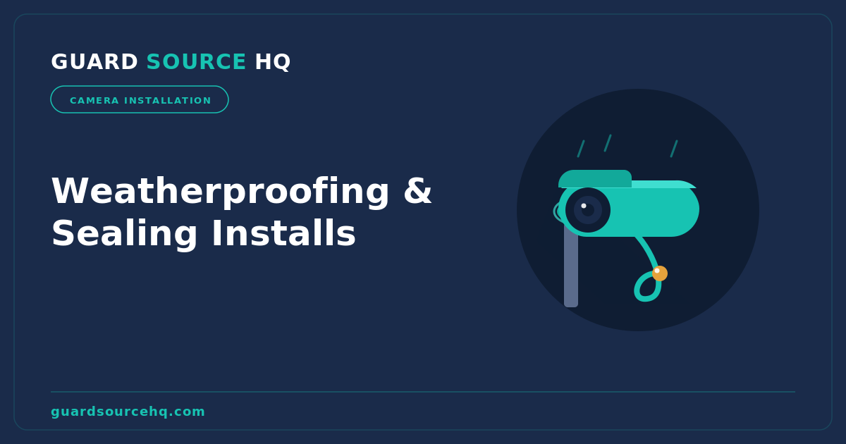 Weatherproofing & Sealing Outdoor Camera Installs